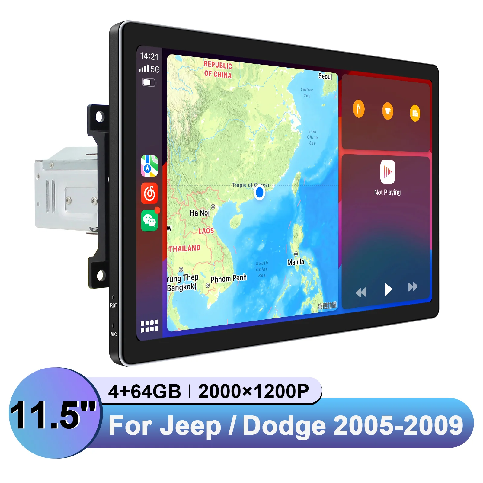 التوصيل والتشغيل Carplay 10.1 "11.5" 11.6 "أندرويد 13 وحدة رأس ستيريو للسيارة لسيارة جيب/دودج/الطراز يحافظ على Bose Amp | التحكم في التوجيه