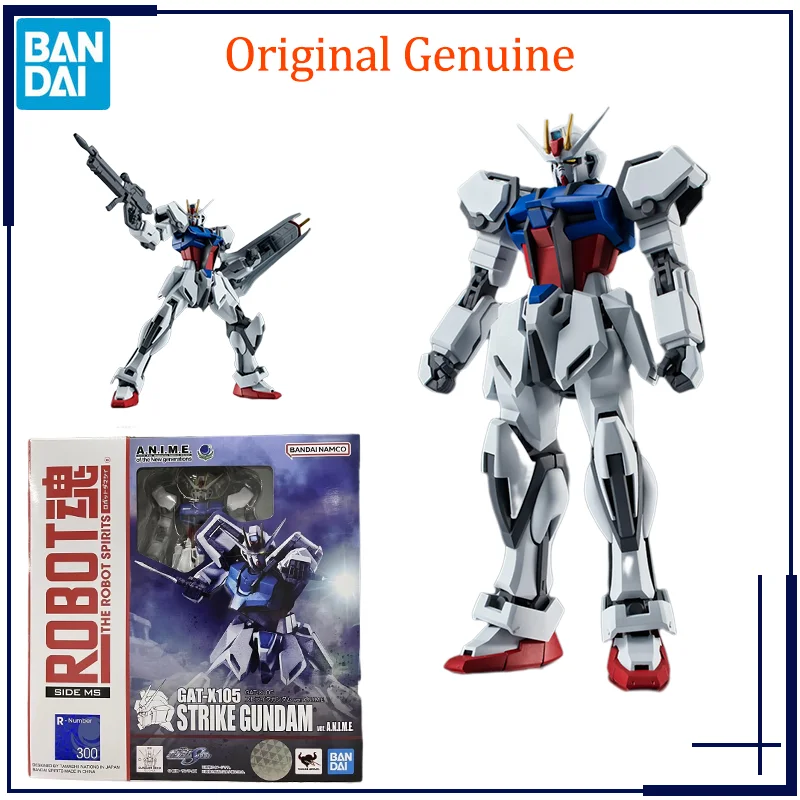 

Original Genuine THE ROBOT SPIRITS SEED GAT-X105 Strike GundamBandai Anime Model Toys Action Figure Gifts Collectible Ornaments