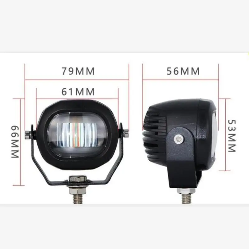 DC12-80V LED Region Light Lamp Red Blue Line Safety Working Light Headlight,Electric Vehicle Forklift Wagon Accessories Camper