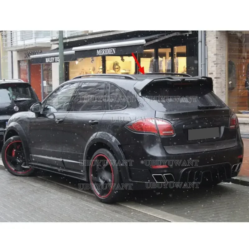 High Quality Carbon Fiber Rear Trunk Roof Spoiler Wing Fits For Porsche Cayenne 958 2011 2012 2013 2014