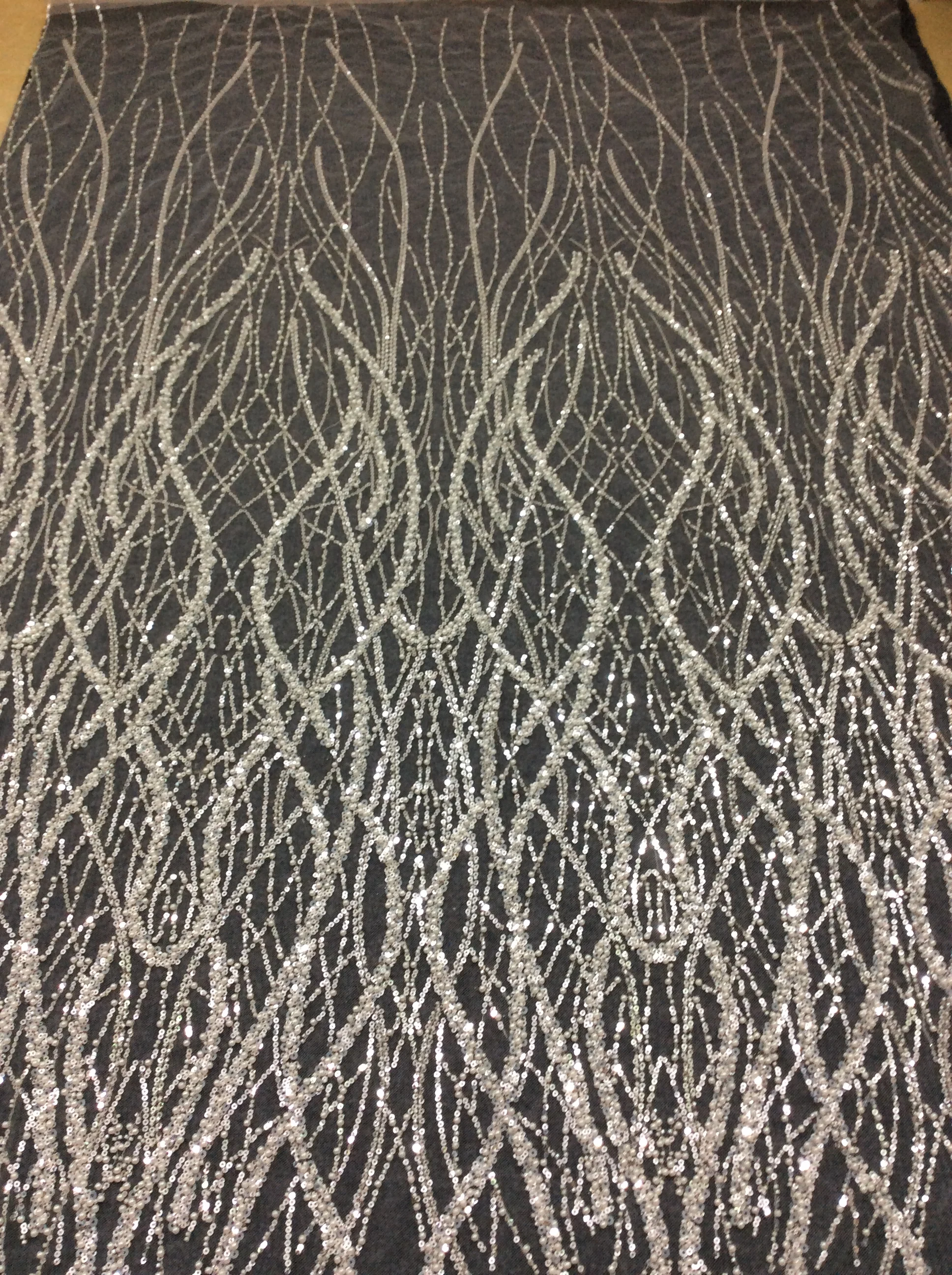 New Heavy Beadings Pearls Tulle Mesh Fabric Bridal Fabric lace fabric for wedding dresses Sell by Yard