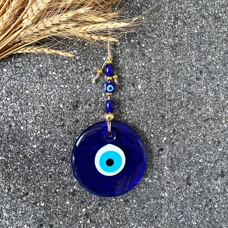 

Evil Eye Wall Decor Glass Window Hanging Evil Eye Home Decoration Blue Evil Eye Bead Greek Wall Art Bohemian Decor Nazar Boncuk