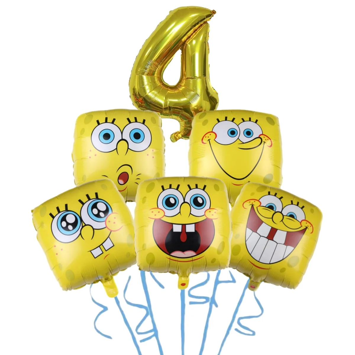 Cartoon SpongeBob Verjaardagsfeestje Ballon Decoratie Feest Wegwerp Servies Hoed Hoorn Geschenktasje Achterkleed Feestartikelen