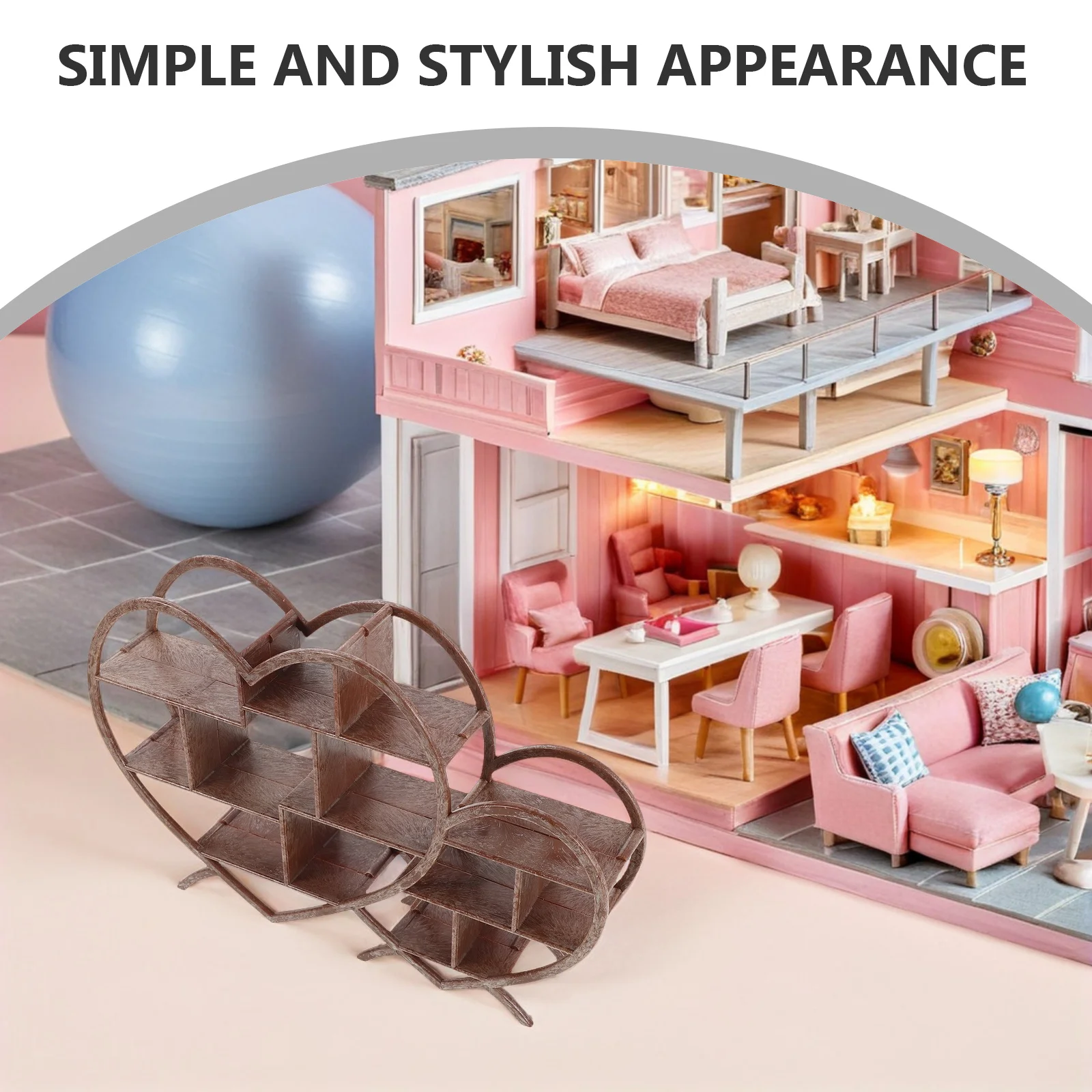 3 pçs rack de armazenamento em miniatura estilo asiático prateleira de plástico resistente para decoração de móveis em miniatura estante de exibição de casa de bonecas