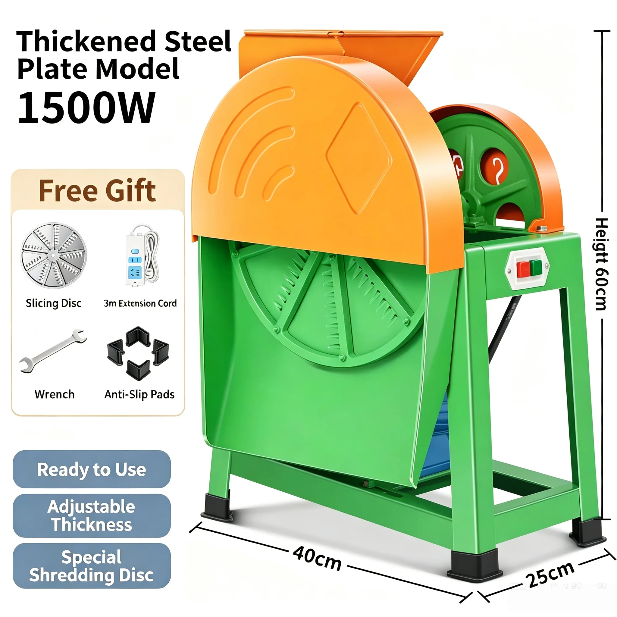 Household Electric Manual Shredding Slicing Machine Cassava Pumpkin Radish Sweet Potato Cutter For Vegetable & Livestock Feed