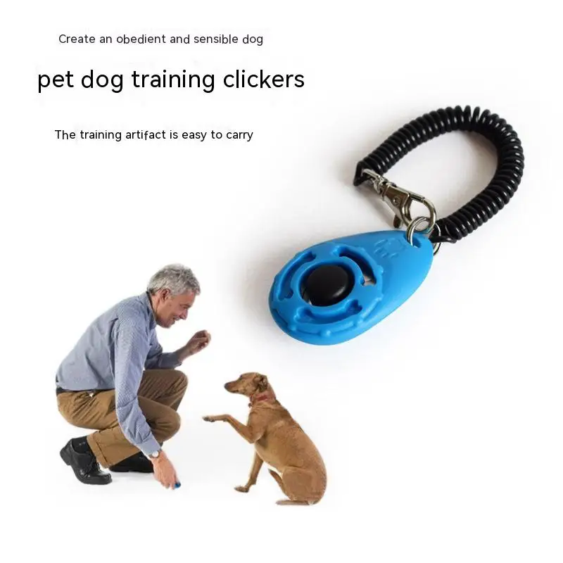 Pet Clicker Oval Portable Auxiliary Adjustable Wristband Sound Dog Training Clicker Cat Dog Training Clicker Plastic Pet Supplie