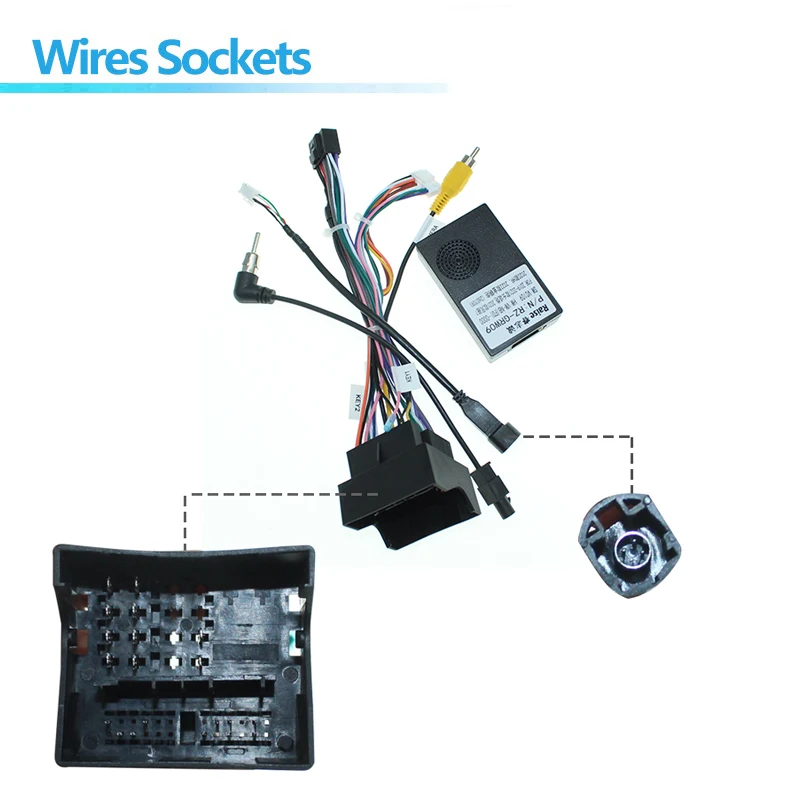 Car Radio Wire Harness Power Adapter Canbus For Great Wall HAVAL H6 H9 F720 2019 2021 16pin Android Stereo Video ISO Cable