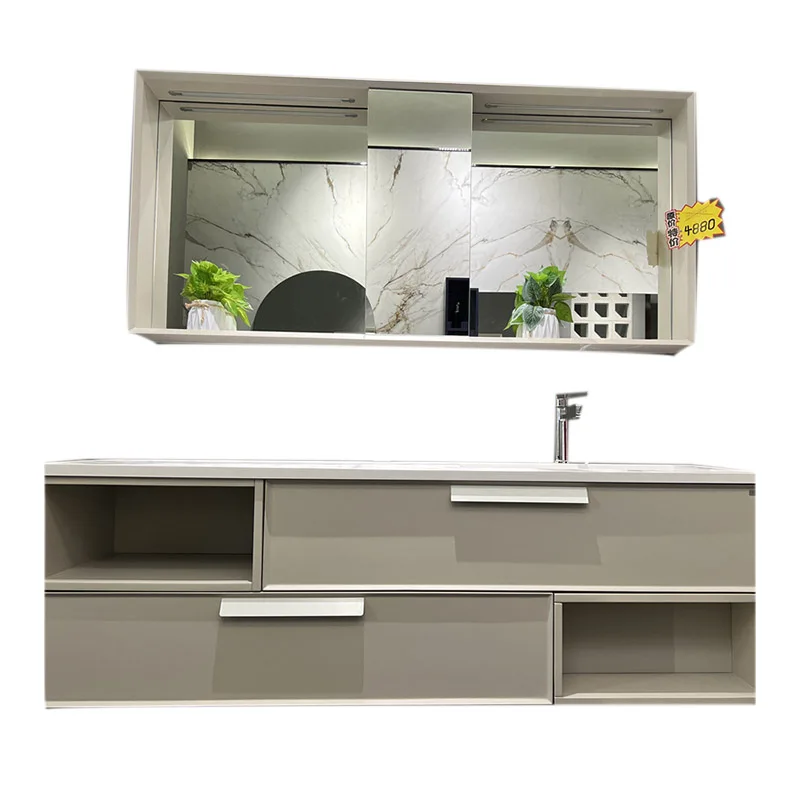 

New wall-mounted bathroom vanity wooden locker