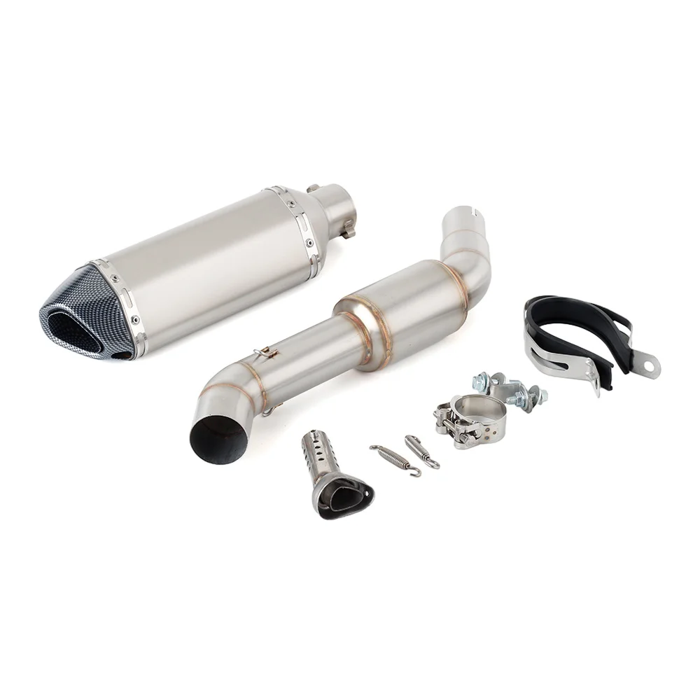 For Moto Morini X Cape 650 2021 - 2023 Escape Motorcycle Exhaust Muffler With Header Link Pipe Slip - on