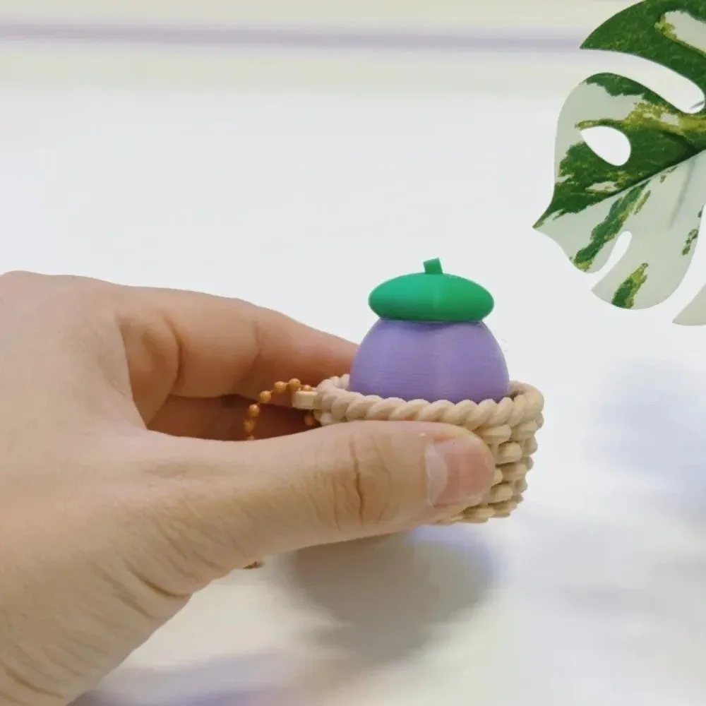 3D Printed Roller Stress-relief Button Portable Gear Roller Slides Smoothly Backpack Pendant Creative Fruits