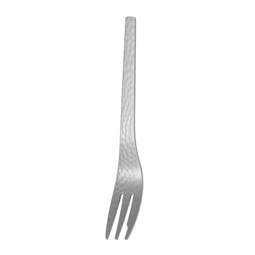 Creative 304 Stainless Steel Teaspoon Japanese Style Hammer Pattern Design Fruit Fork Tableware Dessert Spoon