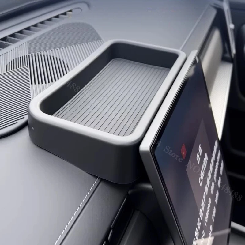 

For Chery Jaecoo J7 2023-2026 Navigation Screen Back Storage Box Wireless Charging Silicone Pad Armrest Storage Box Car Stowing