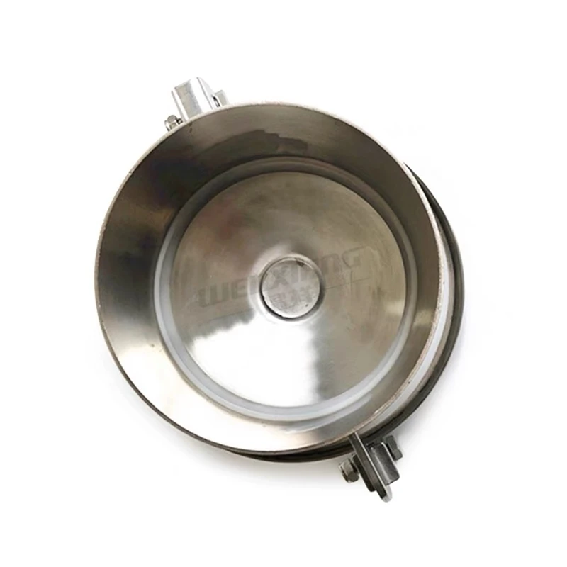 DN200 304 Stainless Steel Normal Pressure Manhole Cover Sanitary Quick-Opening Manhole Door Welding round Flanging Hand Hole Yab