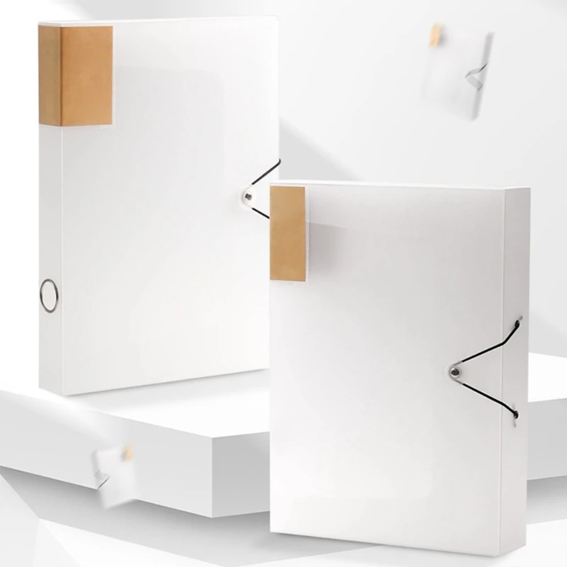 Letter Size Storage File Box Plastic Archives Case with Lid File Folder Organiser Document Storage Filing Box for Office