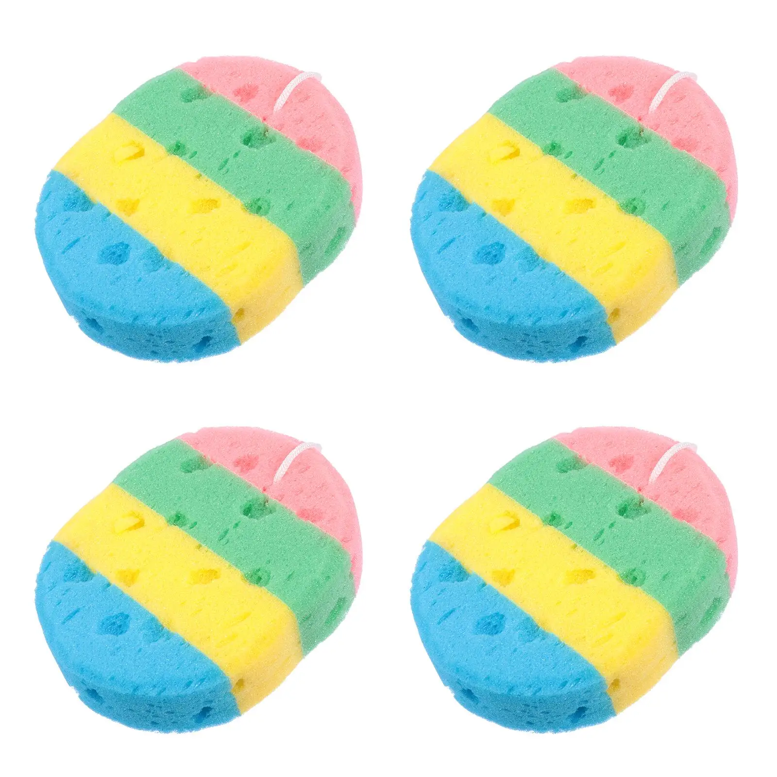 

4 Pcs Seaweed Bath Sponge Shower Body Scrubber Absorbent Exfoliating Sponges Soft Gentle Skin Practical Safe Adult Use Portable