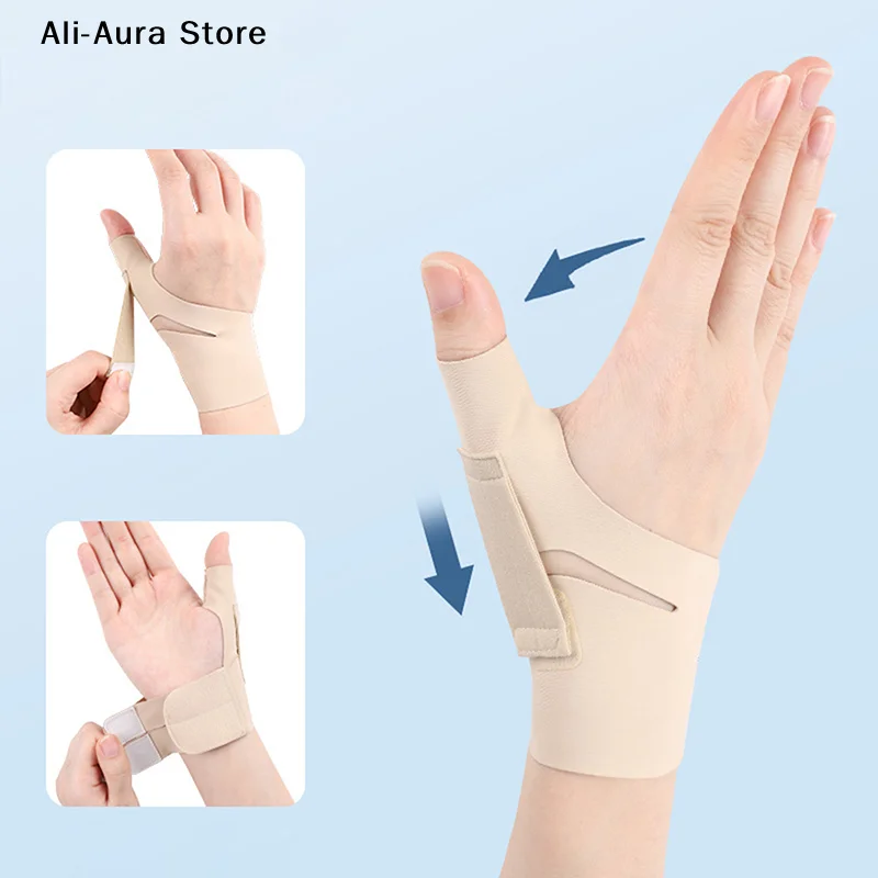 1Pc Thumb Brace Wrist Stabilizer Pain Relief Right Or Left Hand Soft Thumb Support Compression Sleeve Protector For Women Men