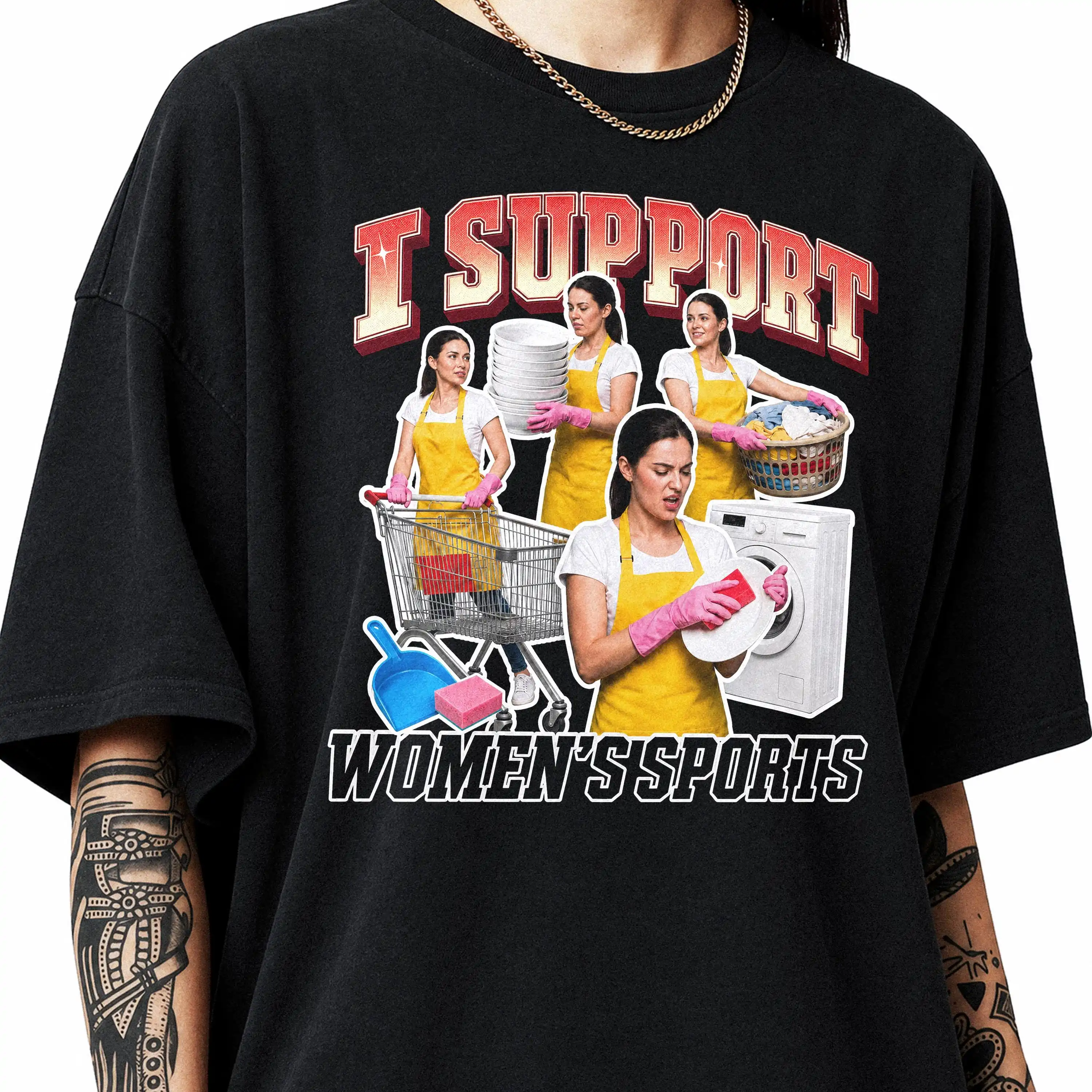 I Support Womens Sports Tee, Embarrassing Shirt, Cringy T Shirts, Goofy Shirt, Offensive Shirt Exchange, Rude T Shirt Gag Gift