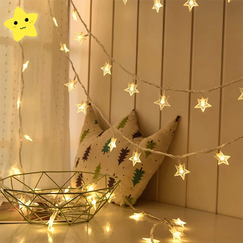 

10M 20M 30M Star String Lights 110V/220V Christmas Tree Fairy Garlands Curtain light Outdoor for Xmas Party New Year's decor