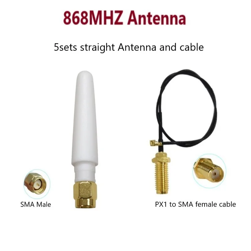 Großhandel 868MHz Antenne mit 3dBi Verstärkung, SMA-Stecker, Weiß, Winkelantenne, SMA-Buchse, Kabel, 20 Stück, LoRa LoRaWAN 868MHz Meshtastic Antenne – Detail 7