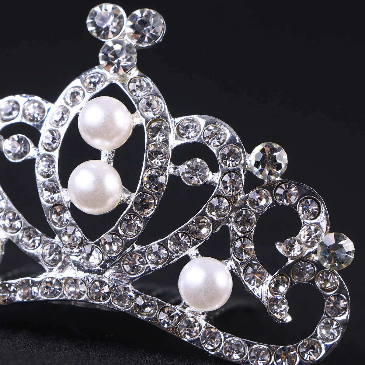 

Sparkling Rhinestone Pearl Tiara Crown for Children Elegant Headband Party Birthday Hair Accessory Children Tiara