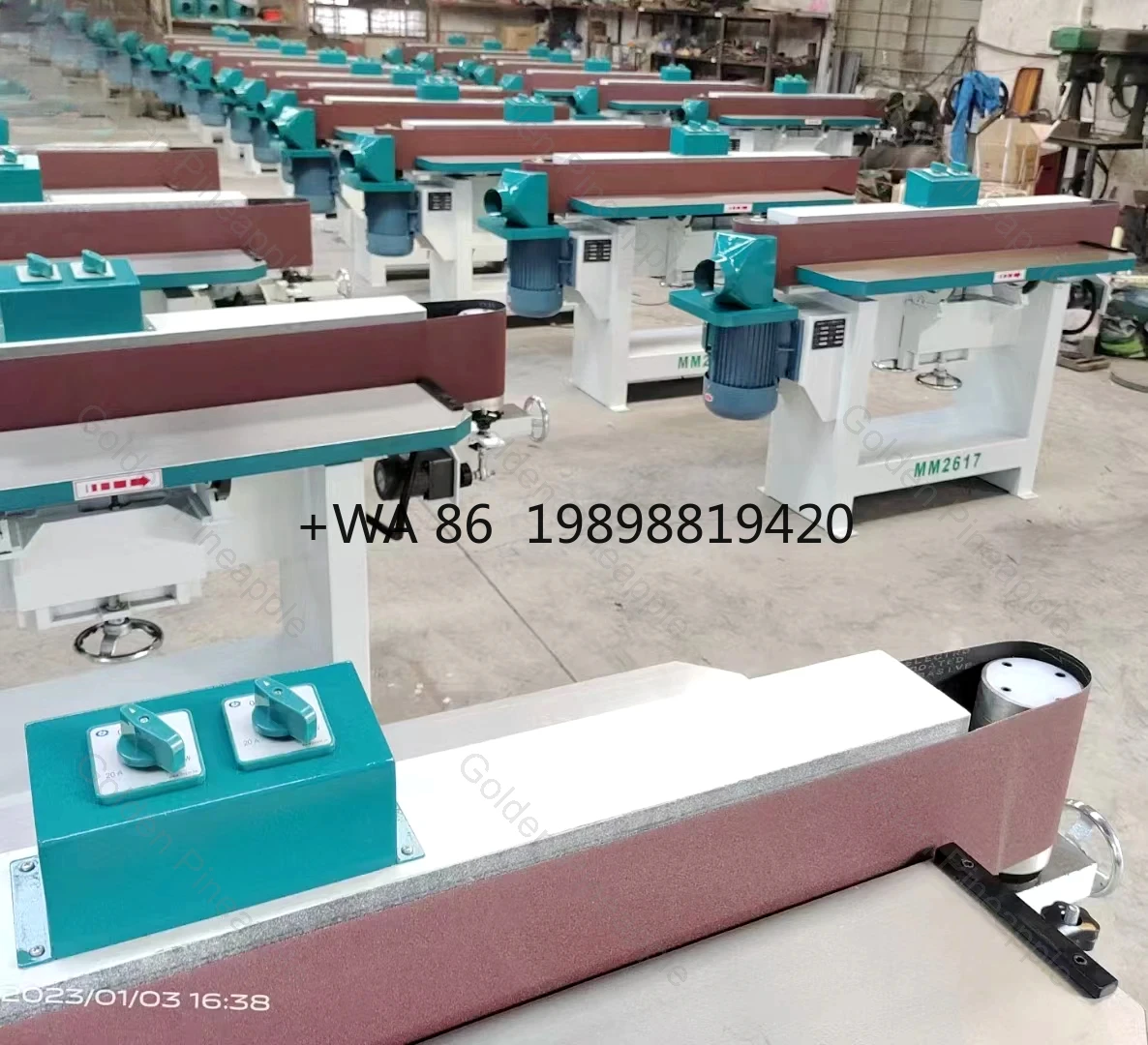 Oscillating Edge Belt Sanding Machine Woodworking Machinery Side Belt Sander Sanding Machine Factory Direct MM2617 Vertical