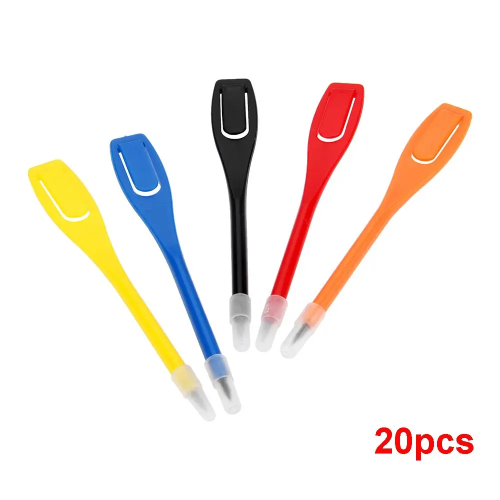 20pcs Plastic Golf Pen Pencil Clip Score Card Lead Scoring Golfer Accessory Tool Recording Score Golf Pen Disposable Pen