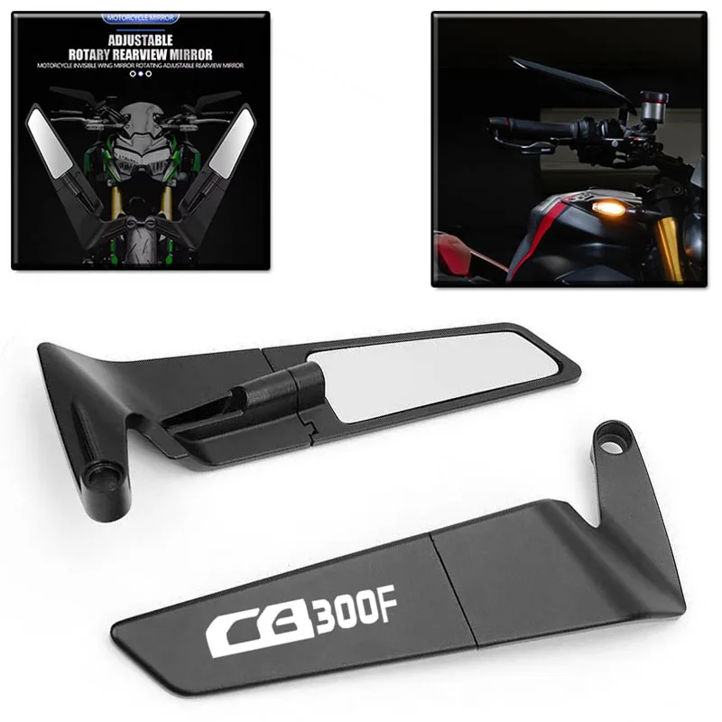 

for Honda CB300F CB 300 F Accessories Motorcycle carbon fibre CNC aluminium Mirror Stealth Winglets Rearview Mirrors