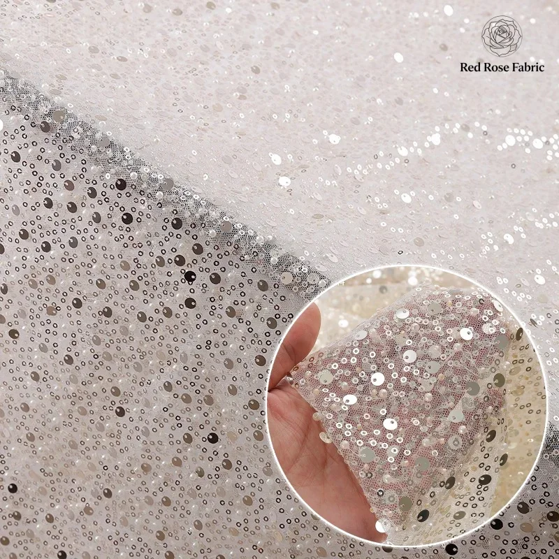 

Новая цветная вышивка, рисовые бусины, блестки, жемчужная ткань, шитье свадебного платья невесты, детская одежда, ткань «сделай сам»