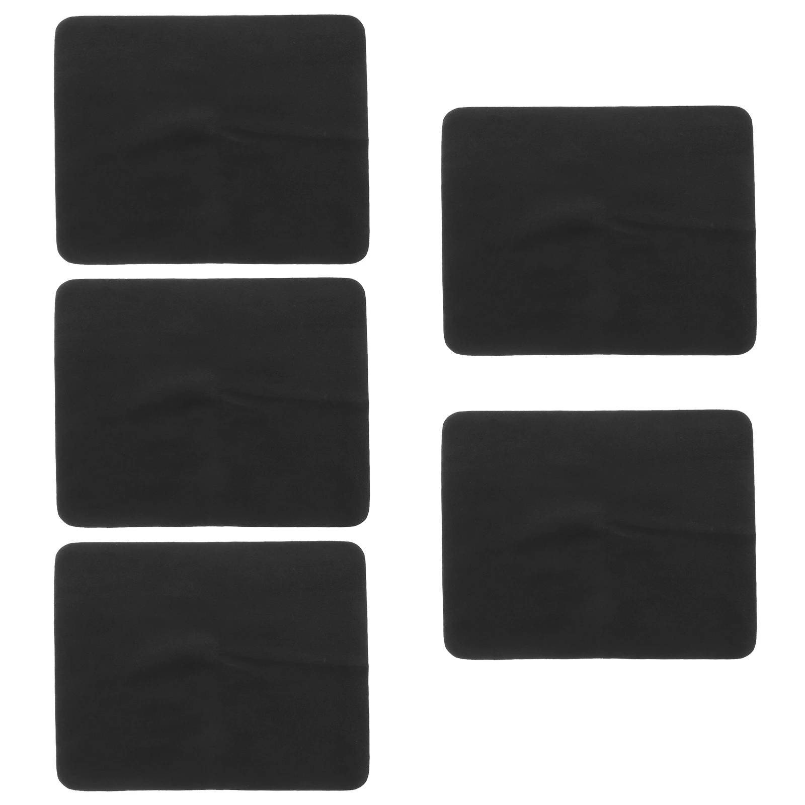 

5pcs Microfiber Cleaning Cloth for Glasses Eyeglasses Computer Lens Phone Screen 14.5x17.5 Black for Electronics