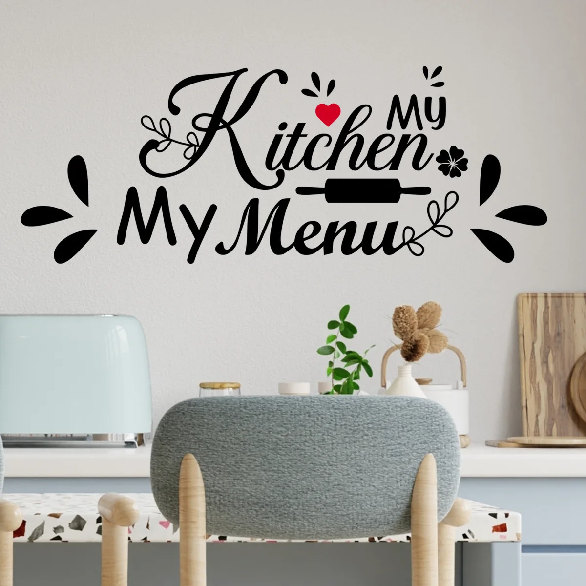 

30*60cm English Slogan Kitchen Love Wall Stickers Background Wall Living Room Bedroom Study Decoration Wall Stickers Ms6245