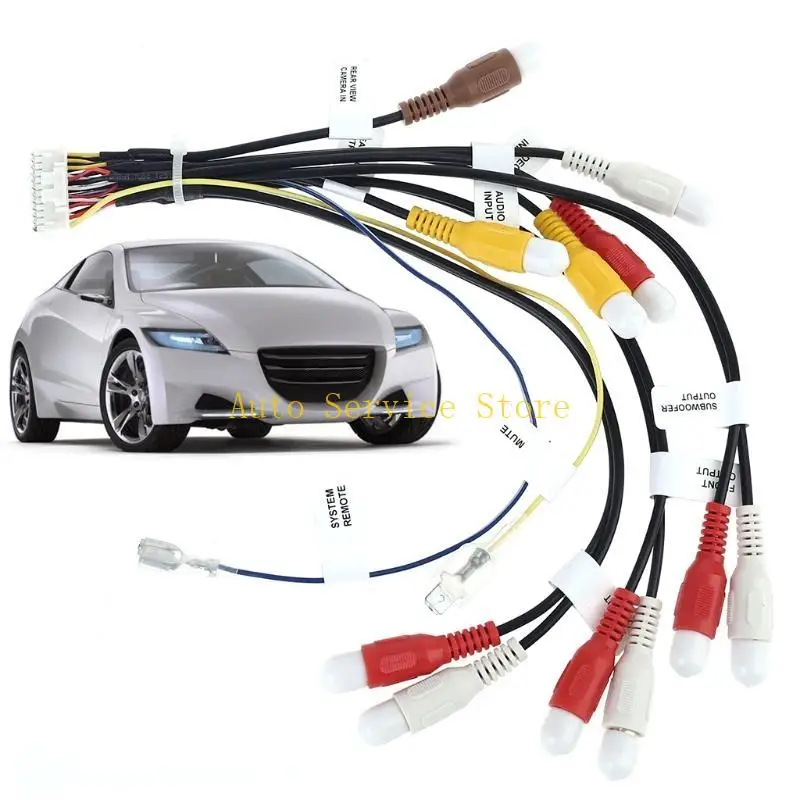 

462A радио автомобильные аксессуары выходной провод RCA Aux-in микрофонный адаптер жгут проводов