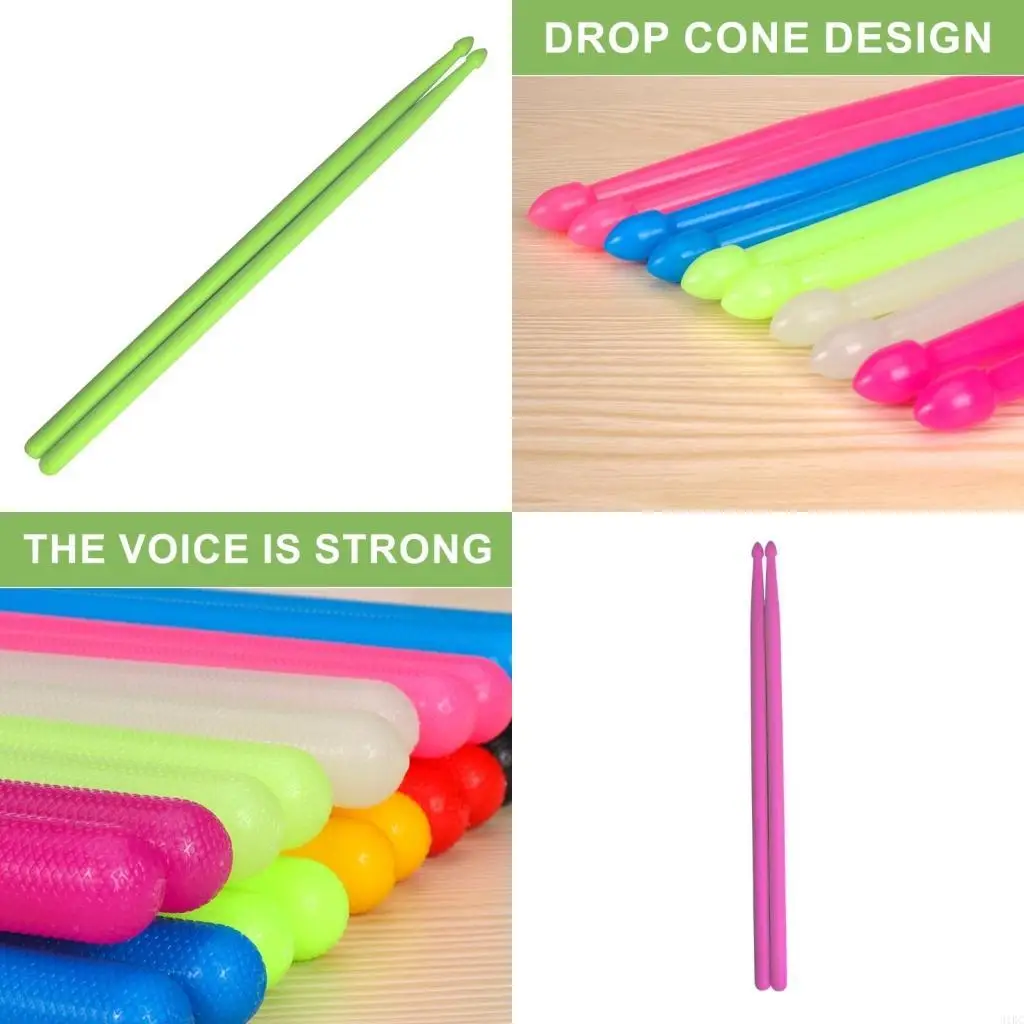 Luminous Light Up Drum Sticks 5A Nylon Drumsticks Stage Performances Fluorescent Drumsticks for Kids Adults