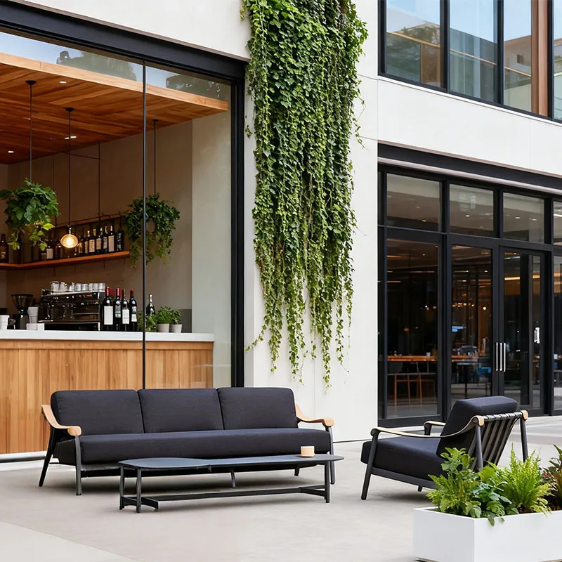 Aluminum alloy sofa, courtyard garden model home, outdoor leisure furniture, outdoor furniture