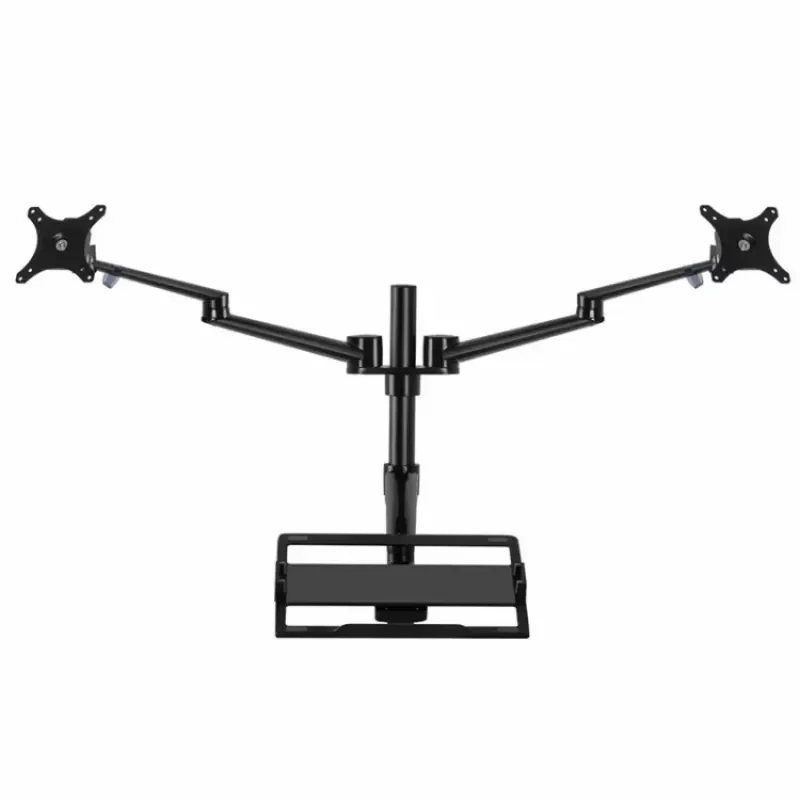 Hot Selling Aluminum Alloy Clip-on Desktop Stand Dual Computer Riser Bracket Laptop Holder