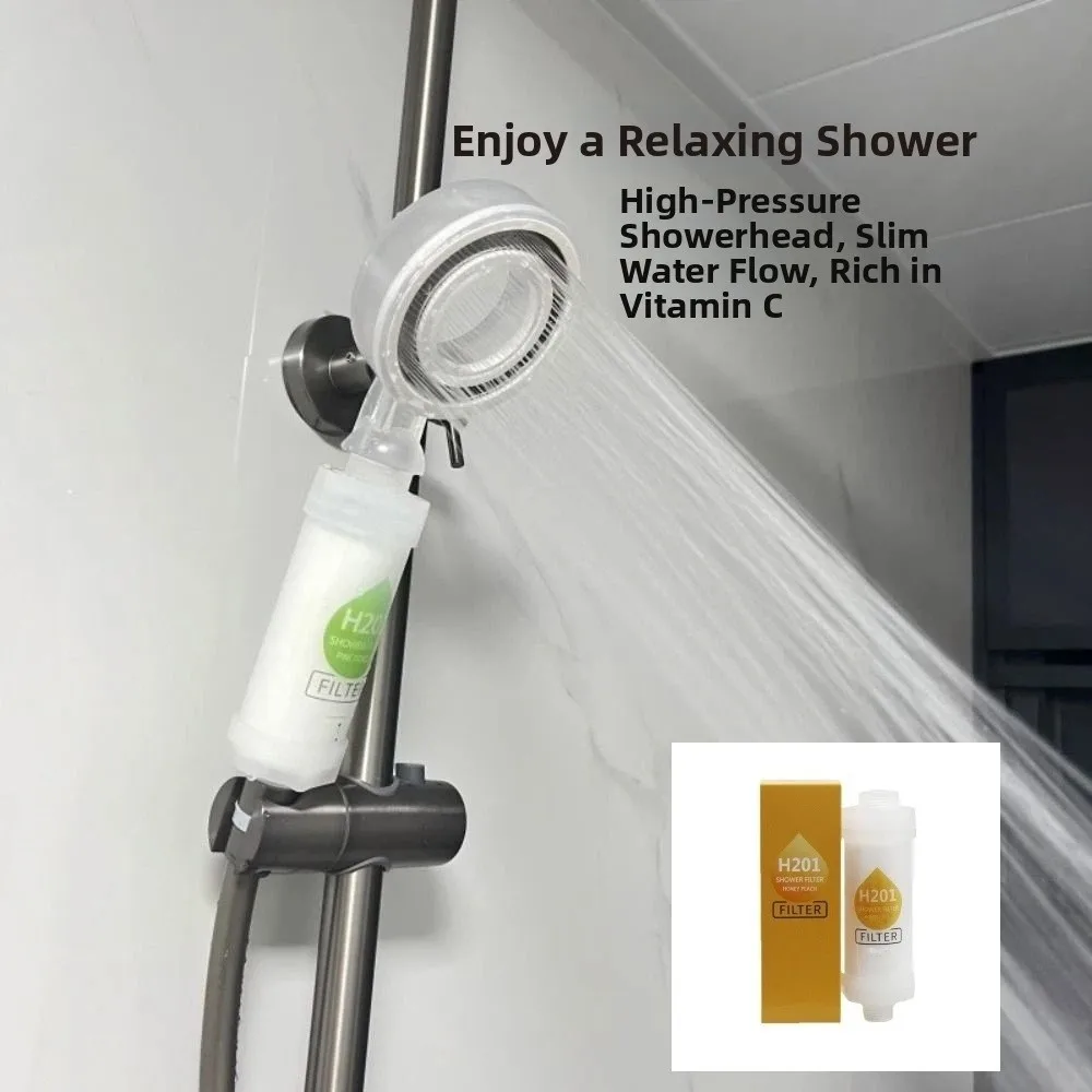 

High Pressure Vitamin C Shower Head Filter Bathing Skincare Lavender Shower Scented Spa Grade Filter Impurities Water Softener