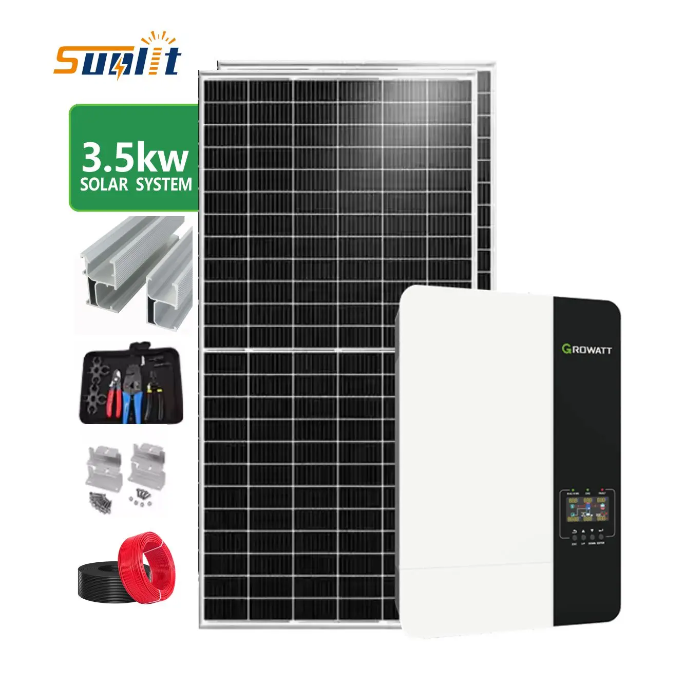 3.5KW Solar Off-Grid Power Station Easy Installation Solar Energy Kit For Home Backup Outdoor Camping Emergency Power Supply
