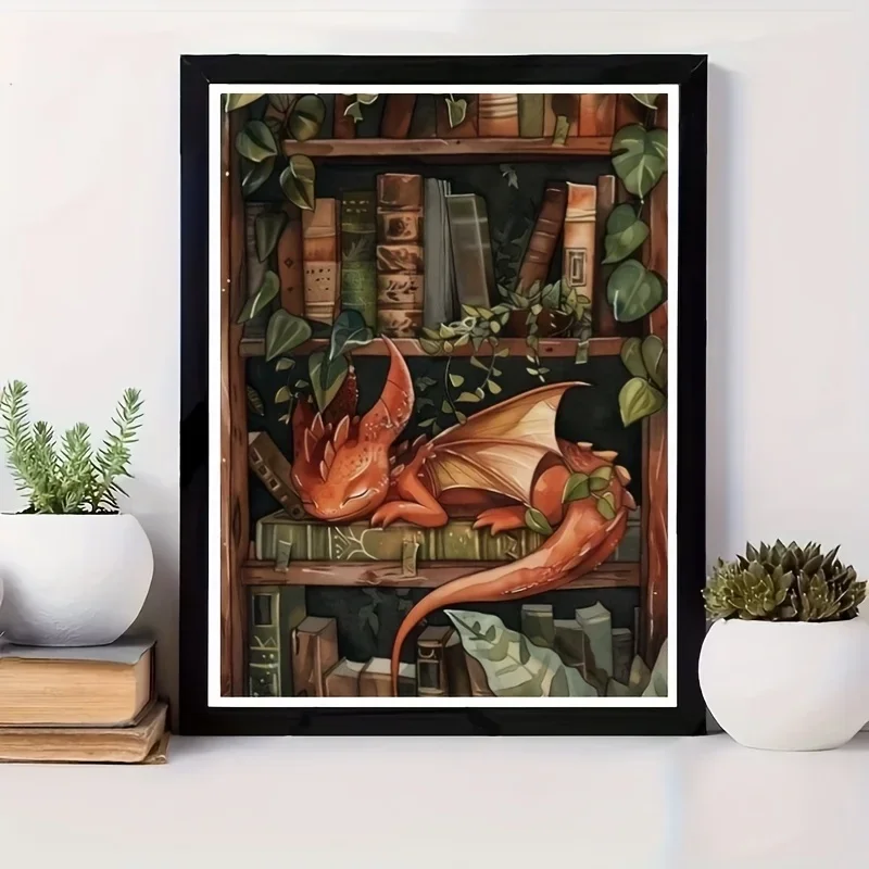Dragon Pattern Paint By Numbers Kit Adults Beginner DIY Canvas Stress Relief Home Wall Decor Craft Birthday Gift Bedroom Decor