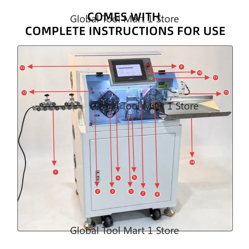 Automatic Industrial Computer Intelligent Cable Manufacturing Equipment Wire Cutting Stripping Machine ,Multi core sheathed wire