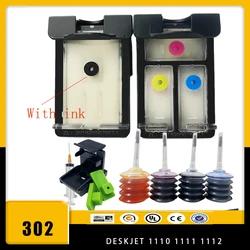 Vilaxh 302 for HP 302 Ink Cartridges 302XL for HP302 XL Refillable Deskjet 1110 3639 3831 3630 Envy 4650 4525 4527 Printer