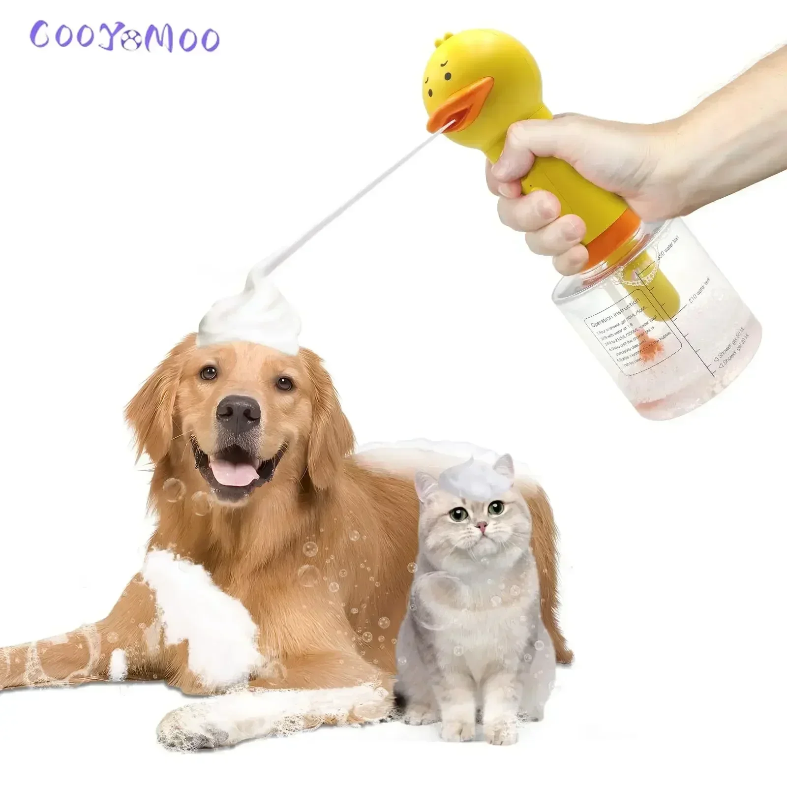 

Automatic Foam Soap Dispenser for Pets, Handheld Electric Duck Design for Cat & Dog Bathing Accessories