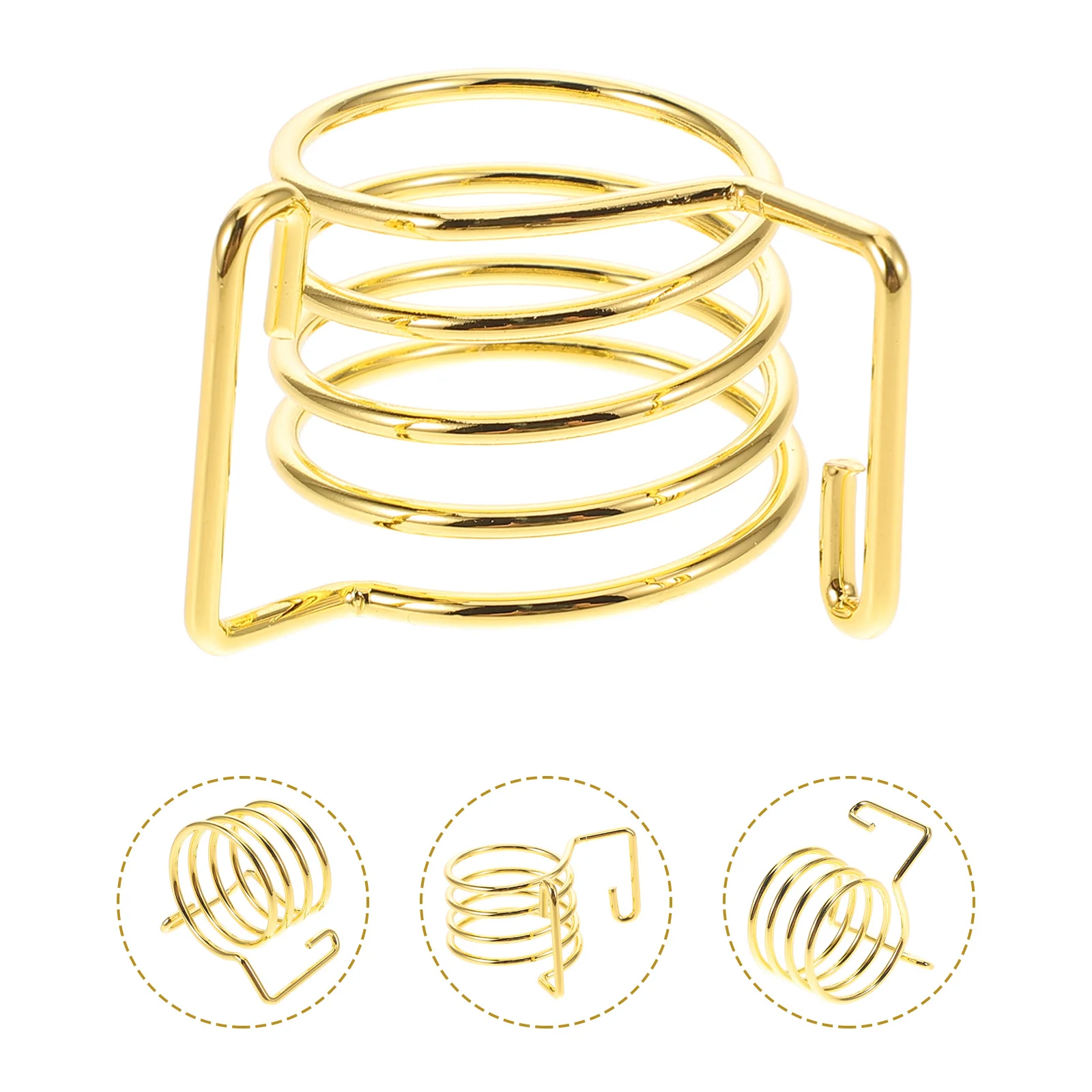 

Gold Spiral Alto Saxophone Ligature Metal Clip Saxophone Mouthpiece Clamp Fastener Durable Parts Musical Instrument Accessories