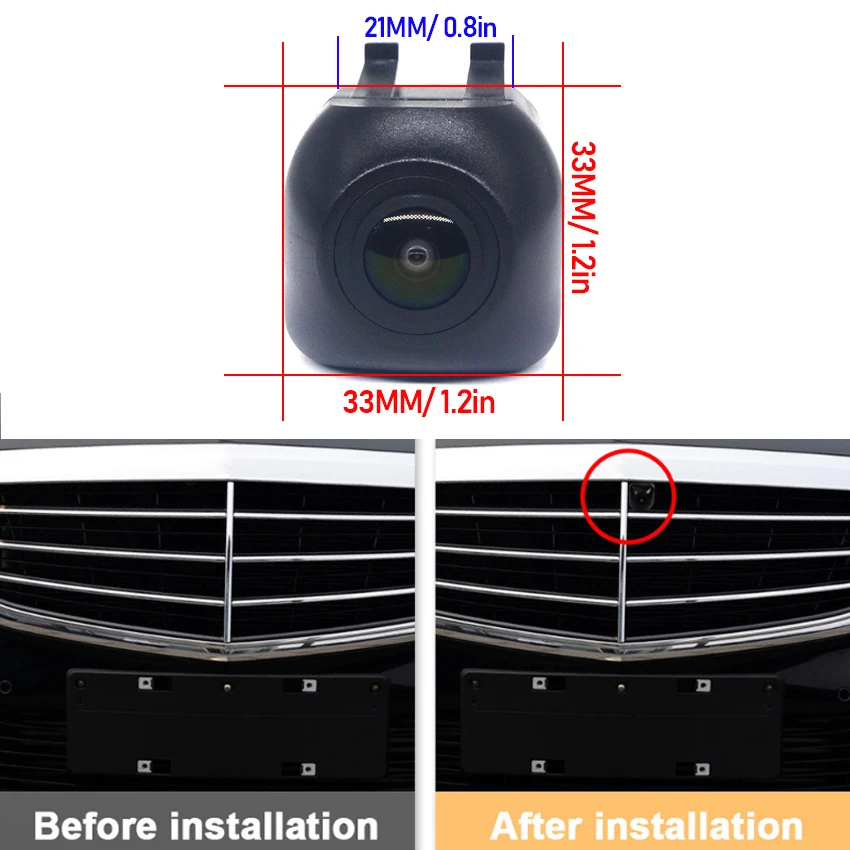 AHD 1080P Front View Forward Logo Camera For Mercedes Benz E Class W212 S212 E200 E250 E300 E350 E400 E550 E63 AMG 2013~2016 Car