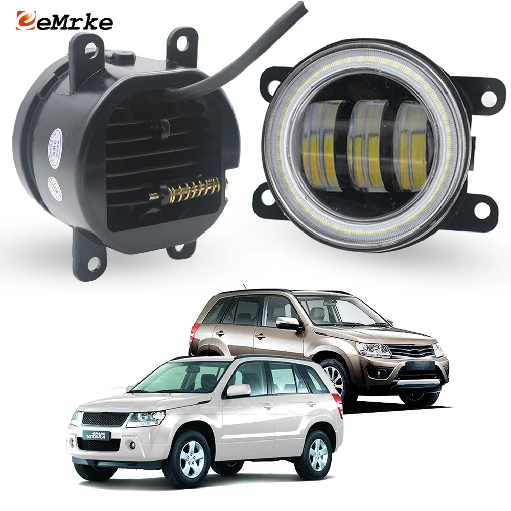 

40 Вт светодиодный противотуманный фонарь с большой линзой для Suzuki Grand Nomade Vitara Escudo 2005 2006 2007-2014 2015 PTF с Angel Eye DRL Day Light