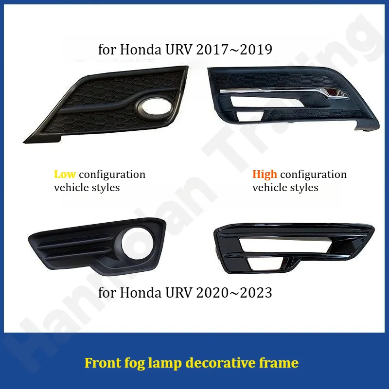 for Honda URV 2017~2024 Replacement parts for front fog lamp decorative panel/front bumper lampshade/black frame cover