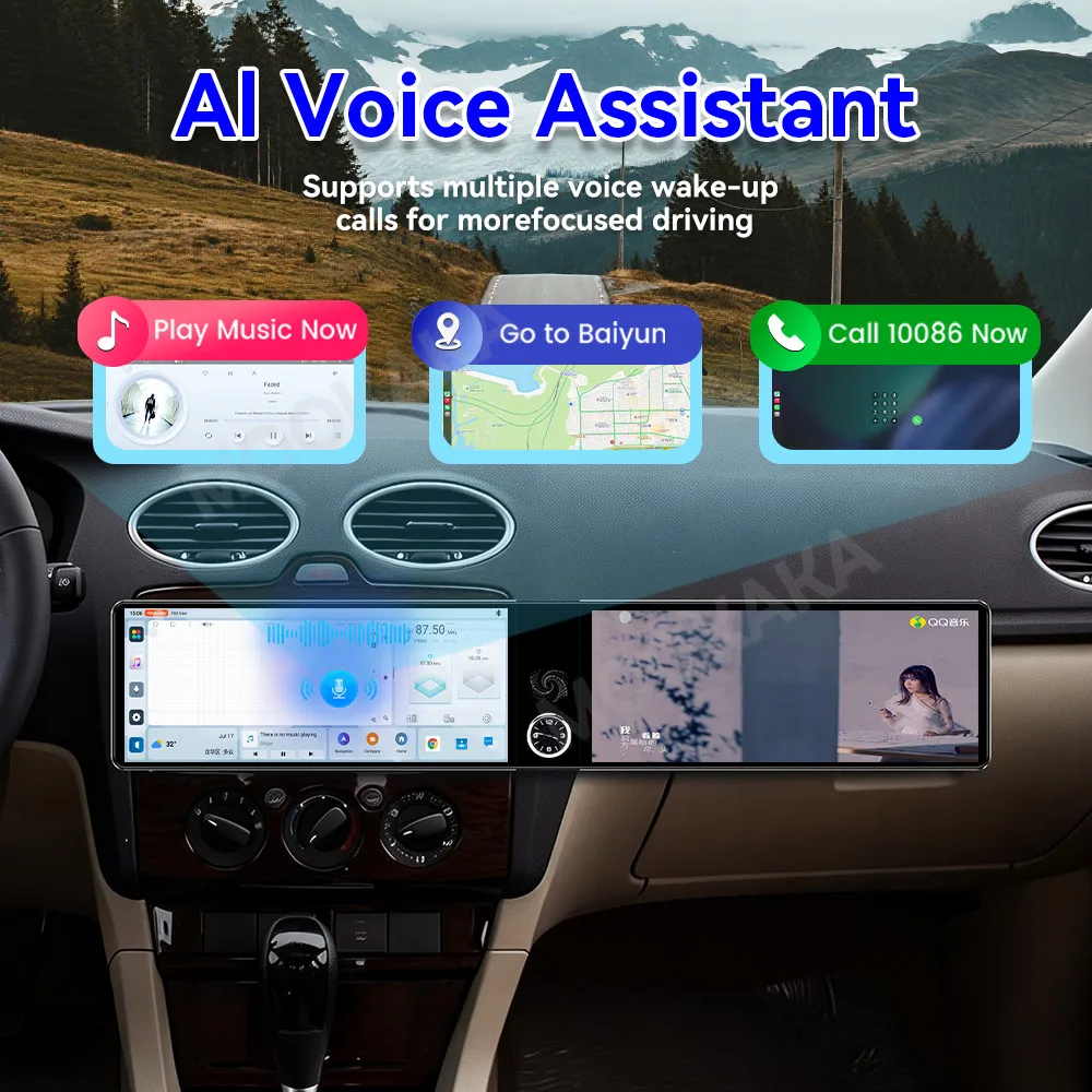 Qualcomm Android Radio For Ford Focus 2005-2007 Dual Screen GPS Multimedia Navigation Car Stereo Receiver player IPS Head Unit