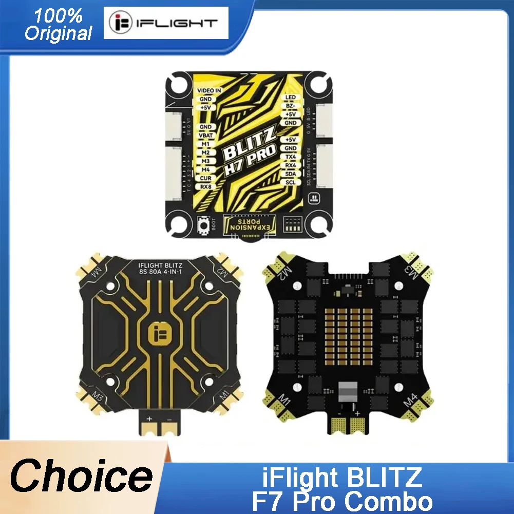 

iFlight BLITZ H7 Pro Combo Set with BLITZ E80 Pro 4-IN-1 ESC (With CNC Alum Cover or Without CNC Alum Cover) for FPV Parts