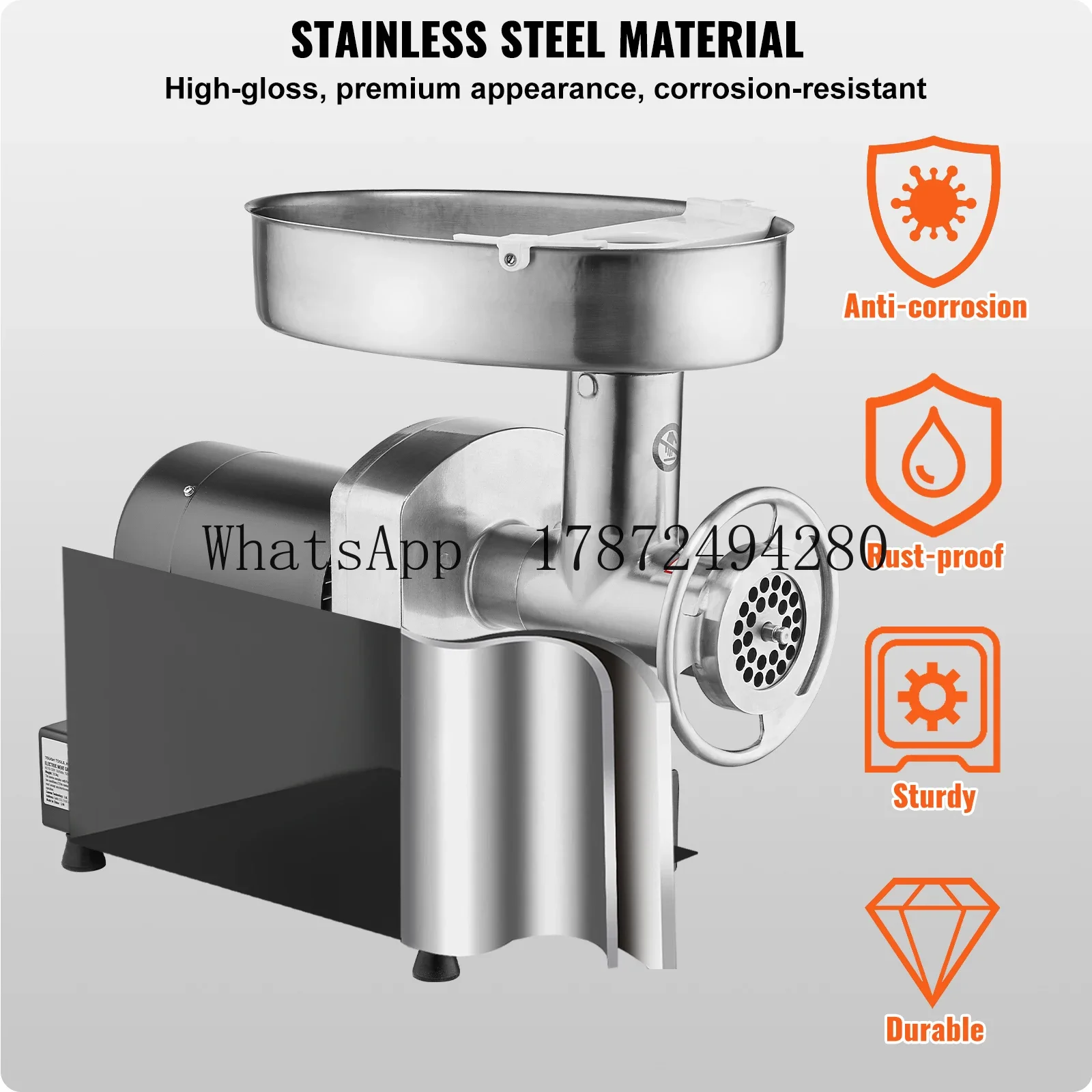 14 Lbs/Min Electric Meat Grinder Meat Mincer with Blade Grinding Plate Sausage Maker