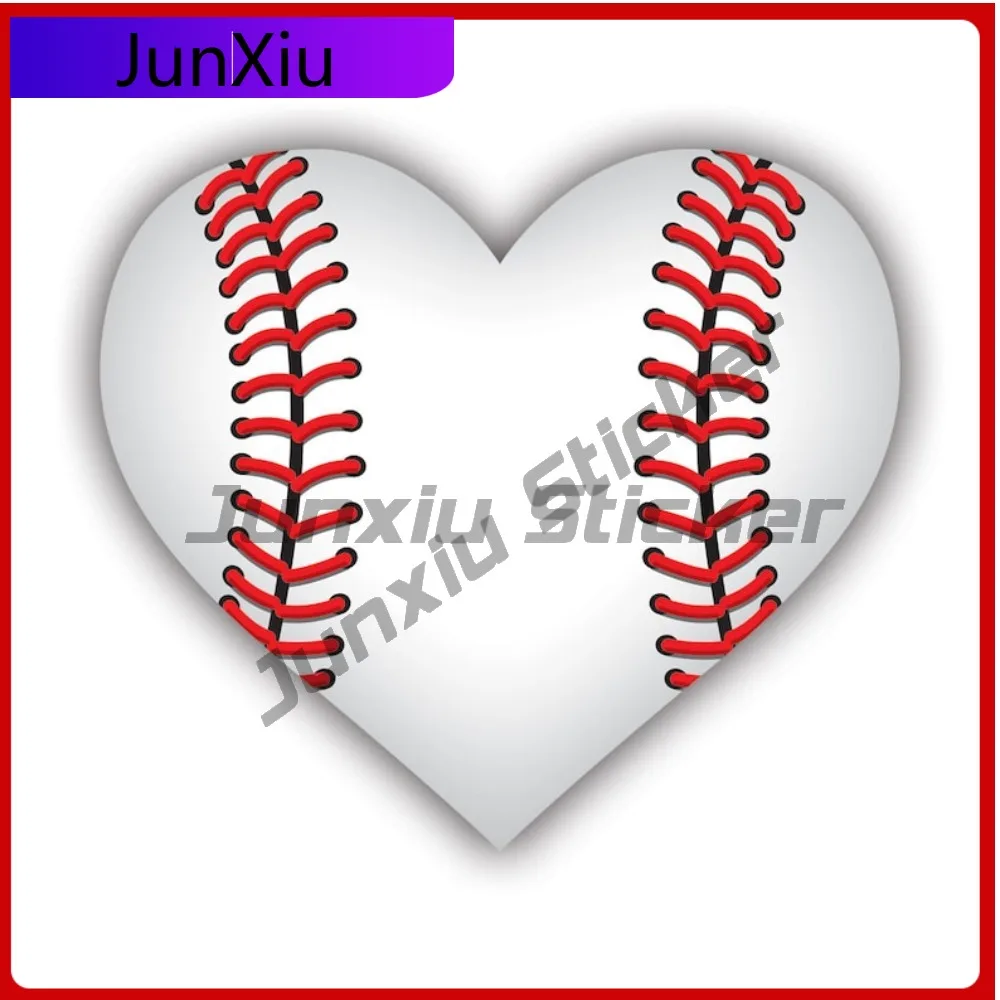 

Heart Shaped Baseball Stickerwaterproof Outdoor Decalslove Funny Window Waterproof Vinyl Decal For Cars Decor Unique High