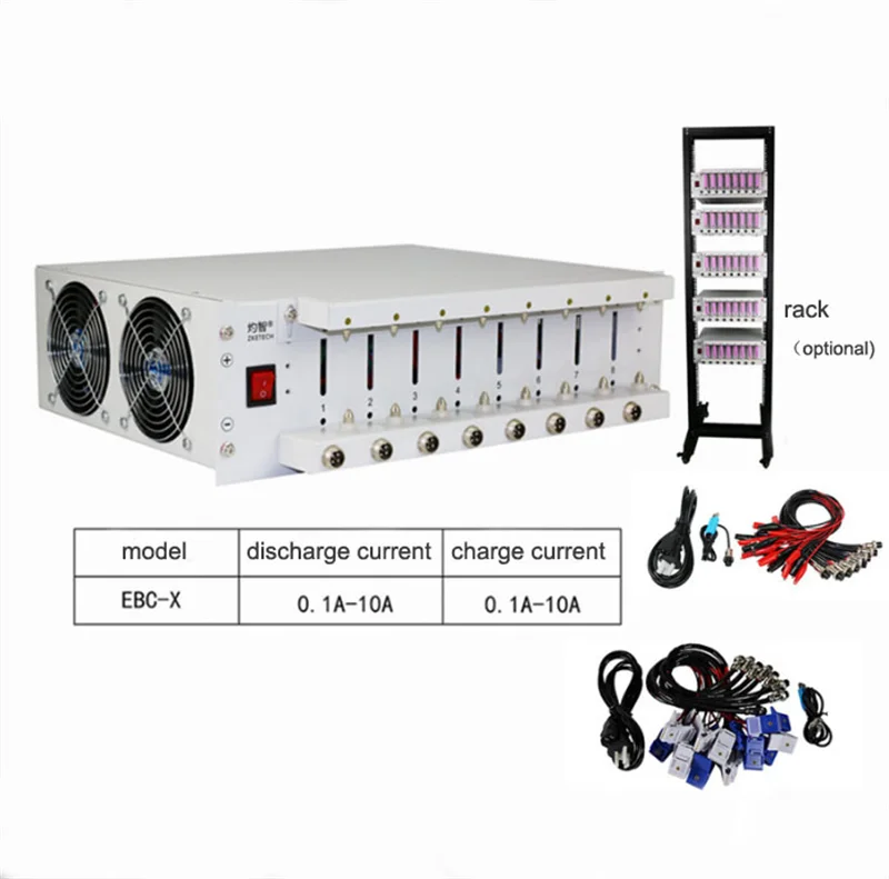 

Zketech EBC-X 8-channel 10A charge 10a discharge 18650 32650 Li-ion Lifepo4 Battery Capacity EBC-X 8-channel Tester