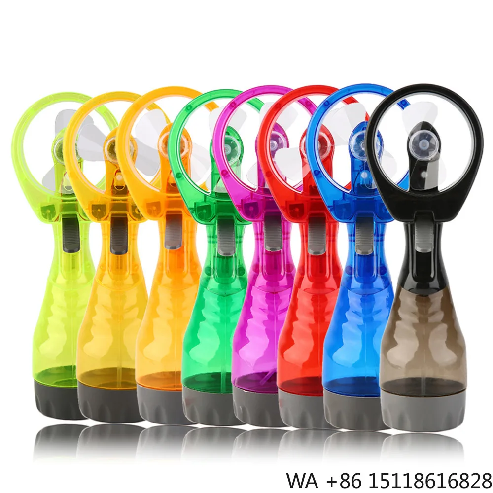 Custom Mini Portable Handheld Fan Portable Water Spray Fan Cooling Water Bottle Portable Electric Handheld Spray Misting Fan